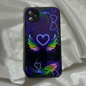 NWOT iphone 11 Hard Plastic Multicolor Heart Case